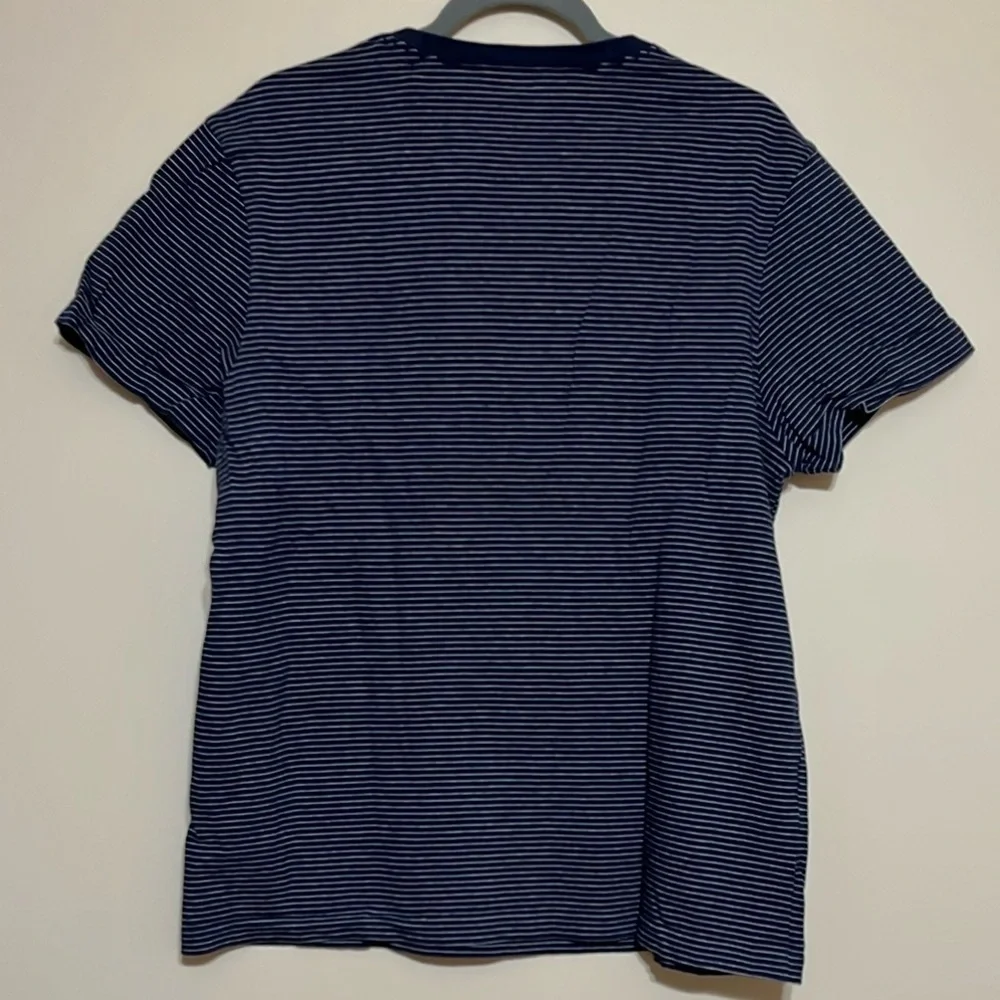 J. Crew Men's Navy Striped Shirt Sz Large